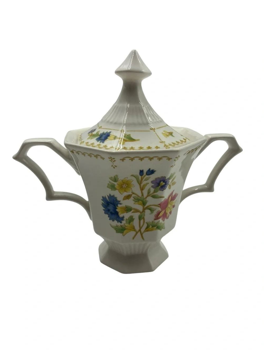 Nikko Classic Collection Magenta 3-Piece Set Platter, Creamer, Sugar Bowl Lid